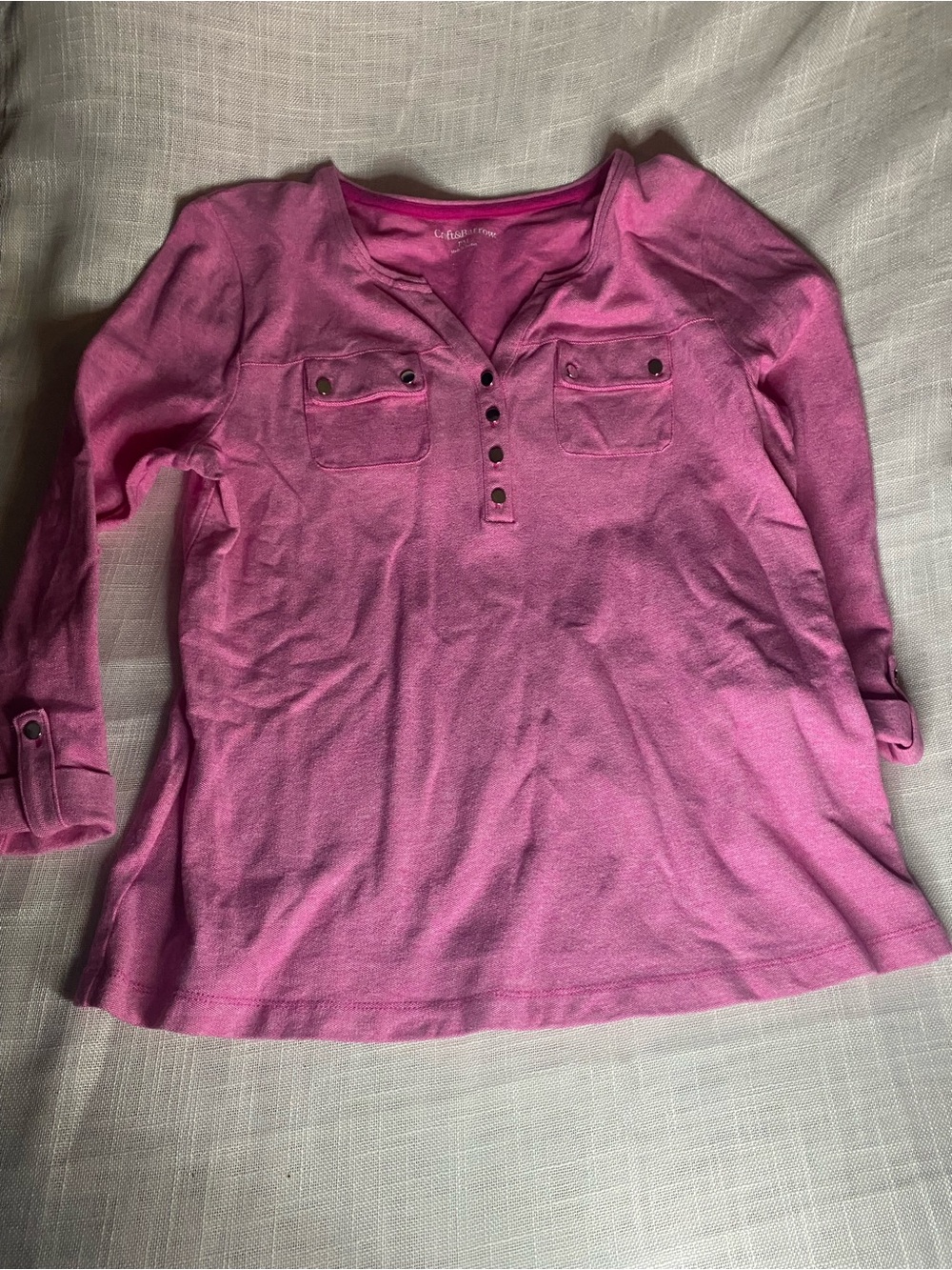 croft & barrow fuchsia knit top